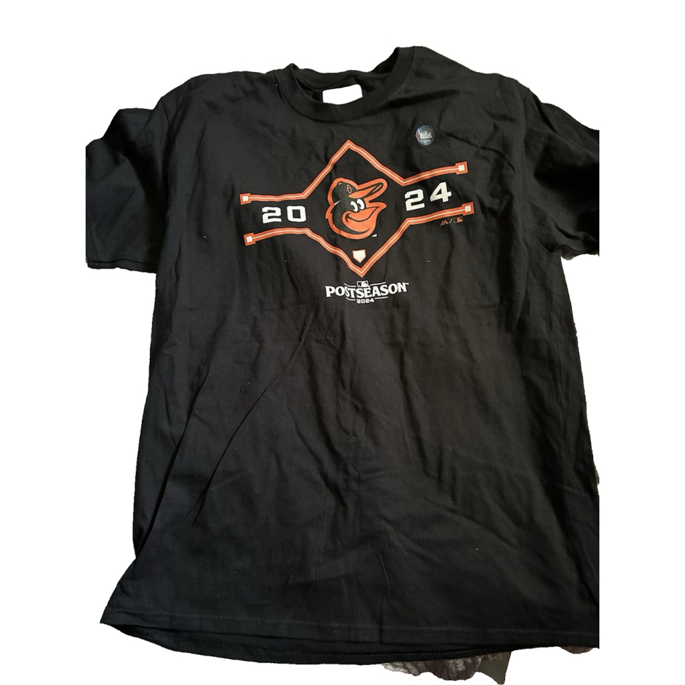 Baltimore orioles Post Season 2024 Men's Large T-Shirt Black